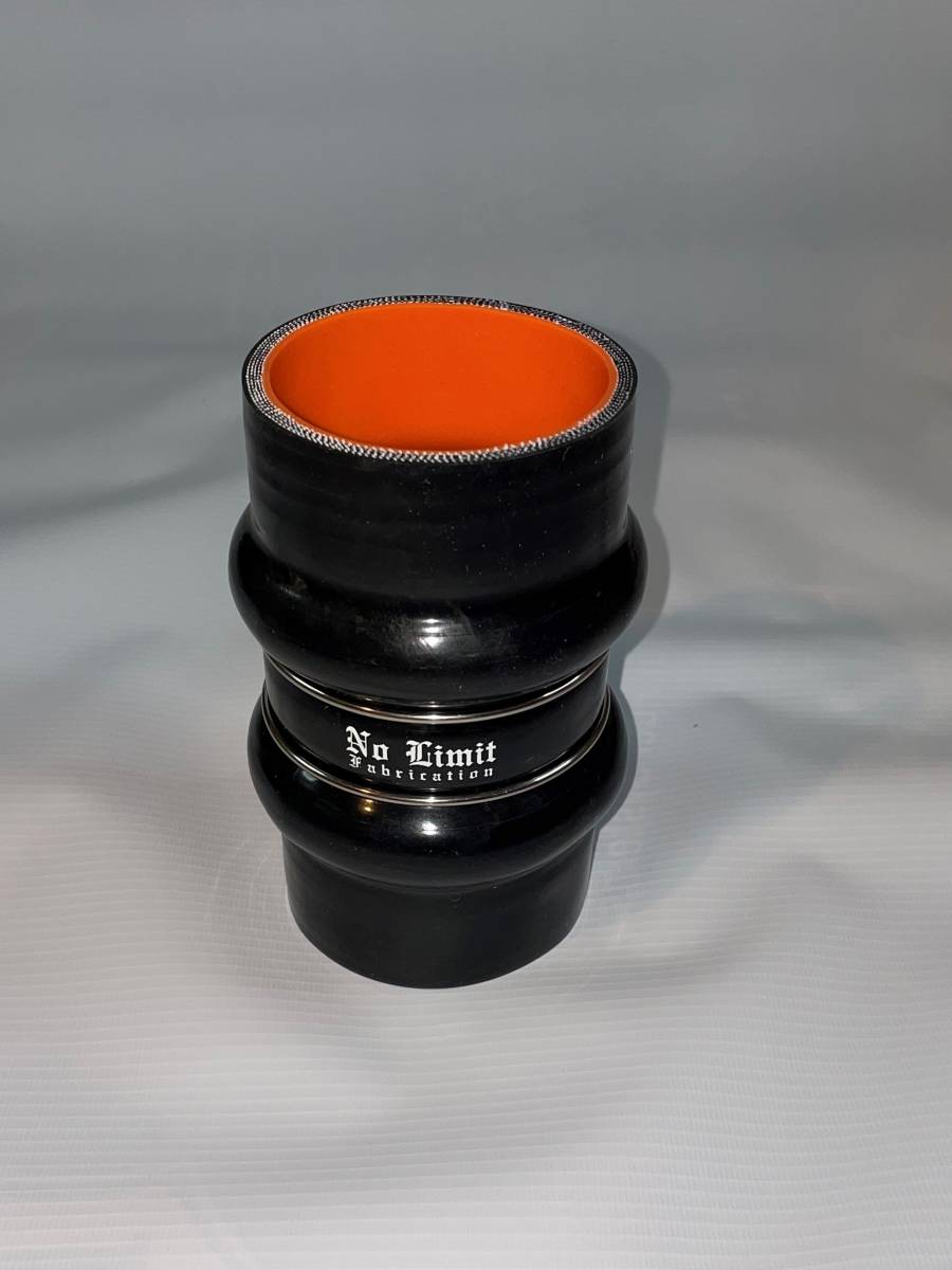 No Limit Fabrication 3" ID x 6" Double Hump Silicone Coupler with SS Rings